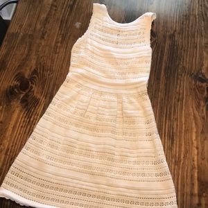 Cream Lace Knit American Eagle Dress